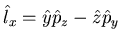 $\hat{l}_x=\hat{y}\hat{p}_z-\hat{z}\hat{p}_y$