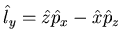 $\hat{l}_y=\hat{z}\hat{p}_x-\hat{x}\hat{p}_z$