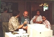 (Photo of the IBM presentation table)