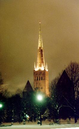 (Image titled: The tower of the Oleviste Church in Tallinn, Estonia.)